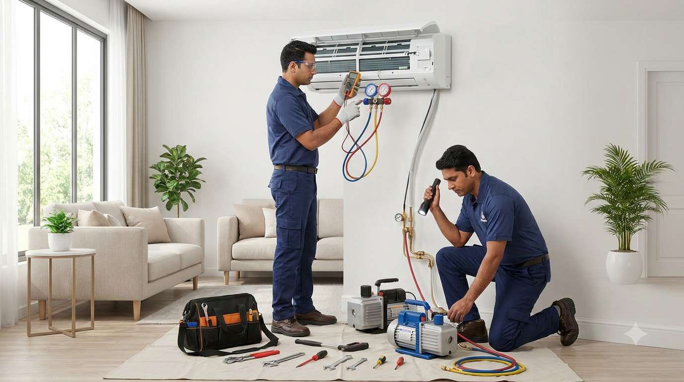 AC repair, gas refilling and Annual Maintenance Contract service