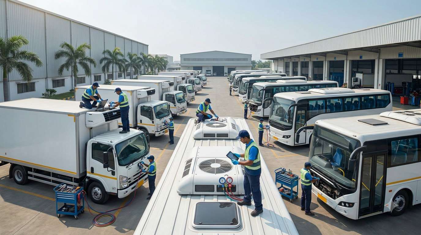 AC solutions for vehicle fleets and transport