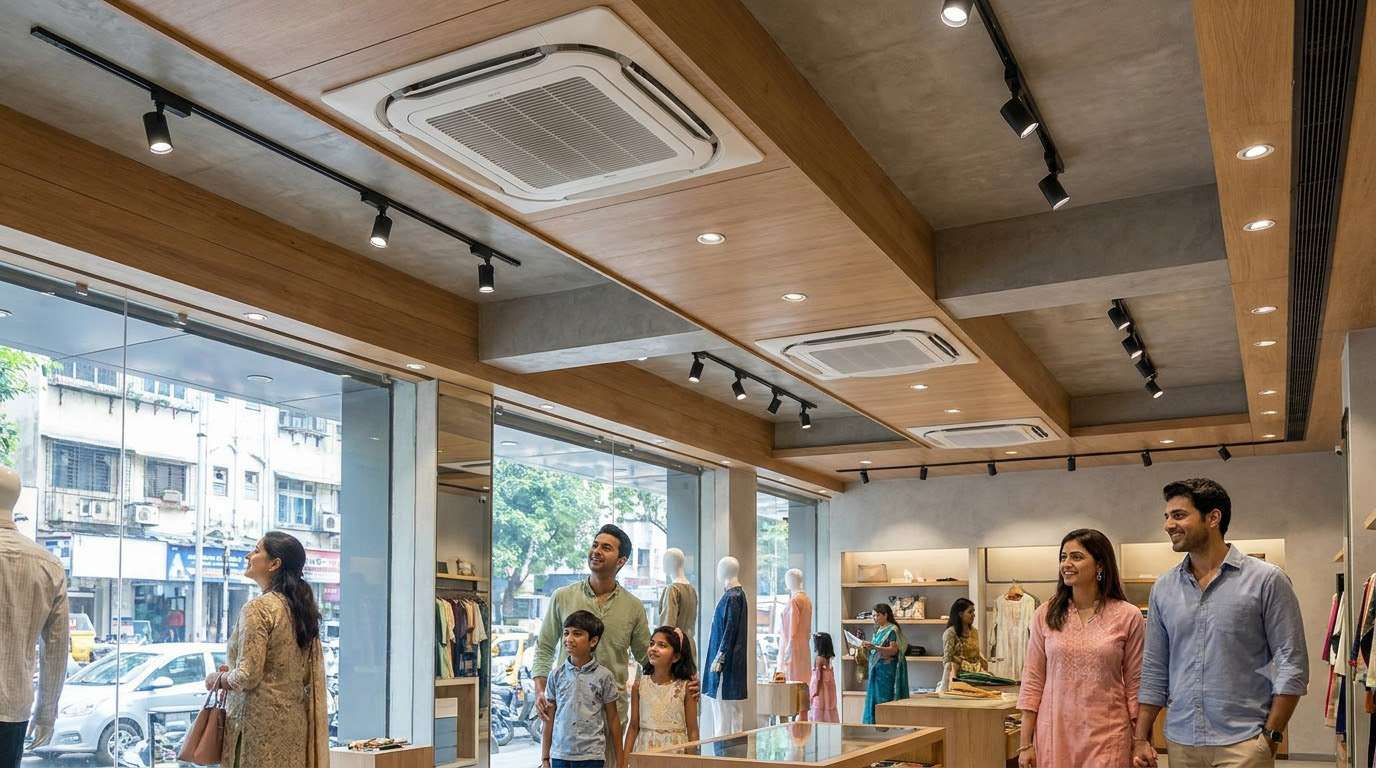 Commercial AC solutions for retail stores and showrooms