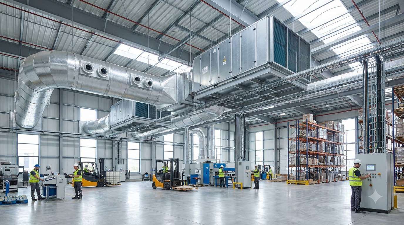 Industrial AC solutions for warehouses and factories